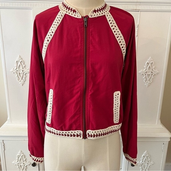 Free People Jackets & Blazers - Free People Crochet Trim Jacket